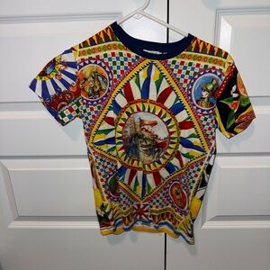 Dolce & Gabbana Multicolor Graphic Kids T-Shirt
